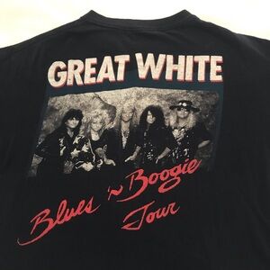 Vintage Great White Rock T-Shirt Brockum Blues ‘N Boogie Tour 1990 Single Stitch